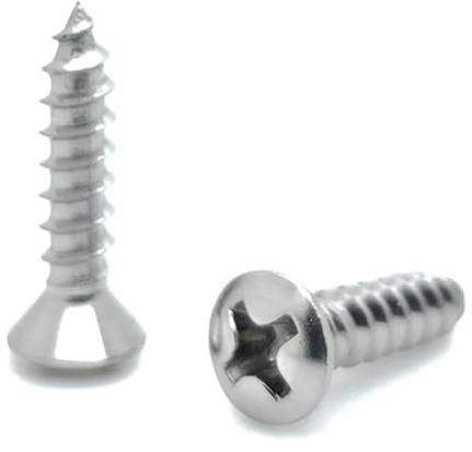 BCP Fasteners #6 x 5/8 Stainless Steel Flat Head Wood Screws, 100 Pack