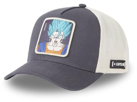 Capslab Vegito Fusion Dragon Ball Z Schwarz Beige Trucker Cap - One-Size