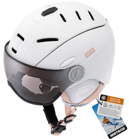 Meteor Ski Helmet with Earmuffs for Skiing & Snowboarding – Adjustable Snowboard Helmet for Men, Women, Kids, Boys & Girls – Professional Ski Safety Helmet for Winter Sports