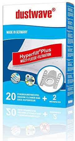 20x dustwave® PREMIUM-Staubsaugerbeutel für Siemens - Super M Electronic 720, Rapid 2300 W/Extra Spezialvlies für Allergiker - Markenstaubfiltertüten Made in Germany
