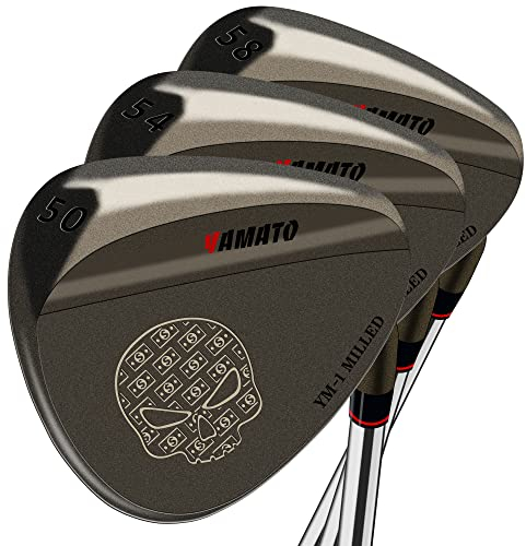 Yamato Golfkeil-Set oder einzelne Golfkeile 50/52/54/56/58/60 Golf Gap Wedge Sets Sand Wedge | Lob Wedge Golfschläger für Männer & Frauen gefrästes Gesicht für hohen Spin – tolles Golf-Geschenk