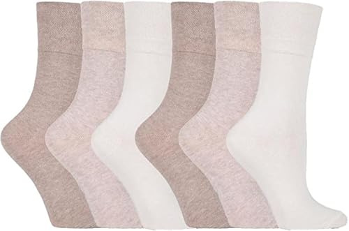 ZRWASKA® Calcetines para diabéticos para mujer, parte superior ancha de panal de miel, puños suaves, aptos para edemas, agarre no elástico para pies hinchados, piernas no vinculantes, calcetines