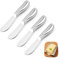 4 Stück Buttermesser, Butter Schneider Aus Edelstahl, Dessertmesser für Butter, Käse, Marmelade, Sahne