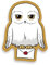 Herding Konturenkissen Harry Potter Hedwig, ca. 36 x 24 x 5 cm, Polyester, Formkissen, Twin, 5474409093, Weiß mit Eulenmuster