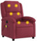 vidaXL Fauteuil de Massage Inclinable, Chaise de Relaxation avec Dossier et Repose-Pied, Siège Inclinable, Fauteuil TV, Moderne, Rouge Bordeaux Tissu