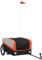 vidaXL Lastenanhänger, Anhänger für Fahrrad, Fahrradanhänger mit Deichsel Sicherheitsflagge, Transportanhänger, Schwarz Orange 45kg Eisen