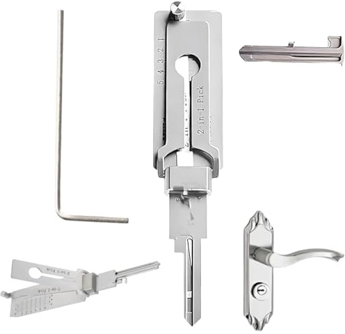 decoder and pick tool, SS002 Pro Lock Pick, Stainless Steel Key Decoder for Auto, Locks/Tool, Professional Set, for Home, Vehicle, Commercial