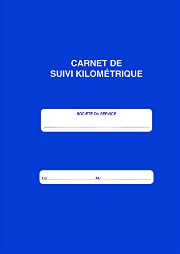 ELVE Carnet de Suivi kilométrique Spiralé 50 Dupli 29,7 x 21 cm A4 950 trajets