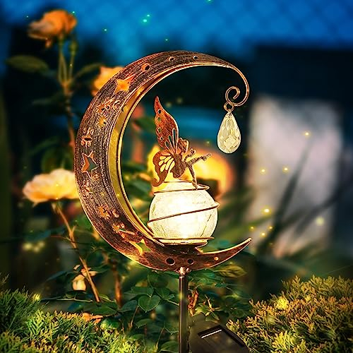 Comius Sharp Lampe Solaire Exterieur Jardin, Decoration Jardin Exterieur - Lampe De Sol Décorative En Métal Imperméable Pour Le Patio, La Cour, La Maison, Le Mariage Et La Fête