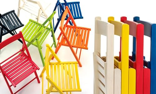 ZStyle Silla Plegable de Madera de Colores, Ahorra Espacio, para jardín, terraza, balcón, Bar, Restaurante, Ligera, Camping, Comedor, Cocina, Madera Maciza de Haya (1, Rojo)