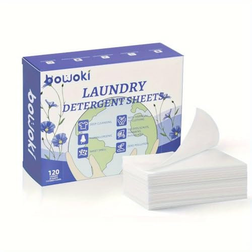 Natural laundry detergent 120 tablets dissolvable washing machine laundry detergent, fresh natural floral scent, powerful cleaning, portable, neat, environmentally friendly, no plastic bottles