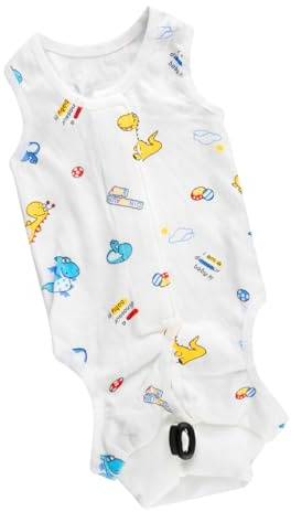Bojueshaw Cat Surgery Recovery Suit,Baby Cat Cotton Onesie Post Surgery,Cat Body Suits,Abdominal Wound Skin Diseases Suit for Cat(Baby Dinosaur)