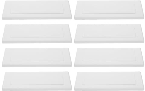 iplusmile 8 Piezas Placas de Cubierta para Cajas de Conexión Tipo Placas de Plástico para Cubrir Huecos Paredes Protección para Enchufes y Salidas Eléctricas Interiores