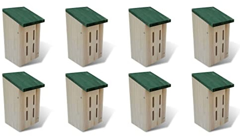 Lumanois Casas para Mariposas 8 Unidades Madera 14x15x22 cm,Casa y jardín,Jaulas para pájaros y Animales,Refugios para Mariposas,4.2kg-276007