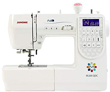 Janome M200 QDC Computerised Sewing Machine. Extra Wide Table Included & Bonus Pack