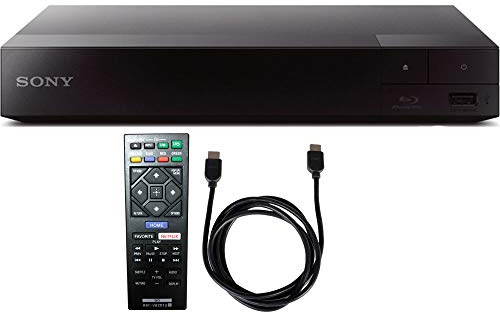 Sony Streaming Blu-ray Disc Player with Wi-Fi (BDP-S3700) with 6ft High Speed HDMI Cable
