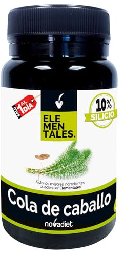 Novadiet - ELEMENTALES COLA DE CABALLO Càpsulas con Cola de Caballo - Complemento Alimenticio Para el Correcto Funcionamiento del Riñón y Retención de Líquidos - 30 Cápsulas Vegetales