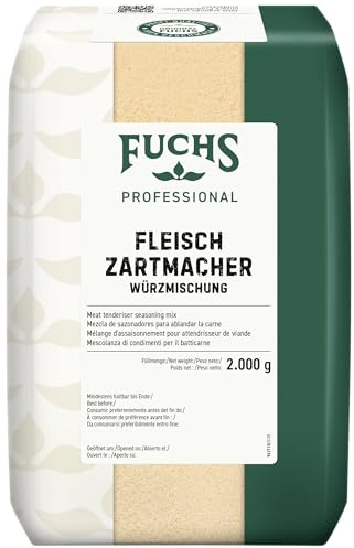 Fuchs Professional - Fleischzartmacher Würzmischung | Für zartes, saftiges Fleisch, kein weiteres Salzen erforderlich | Profi-Qualität für Großverbraucher und Gastronomie | 2 kg im recyclebaren Beutel