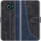 Mulbess Coque pour Samsung Galaxy S6 Edge, Etui a Rabat, Housse en Cuir, Pochette de Protection Portefeuille, Élégant Noir