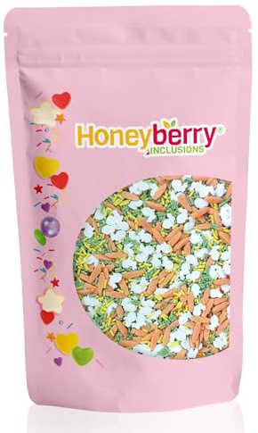 Vermicelles Pâtisserie Naturels et Comestibles 200g – Vermicelles de Sucres Décoratifs Colorés, Idéaux Pour Décorer Gâteaux, Biscuits et Desserts – Produit dans l’UE (Mélange de Pâques)