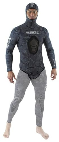 Seac Giacca Snake Man, giacca da 7 mm con cappuccio per subacquea, 100% neoprene UltraStretch, S