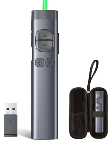 Norwii N97s TV Display Clicker para presentaciones PowerPoint, PowerPoint Clicker, Presentación Rremote, presentador inalámbrico Bluetooth, Puntero Digital para Pantalla de TV