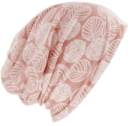 Kemo huvudbonader för kvinnor UK mössa halsduk mjuk turban keps blommig huvudsjal bomullstyg alopeci bandana huvudskydd, Ljusrosa blad, one size