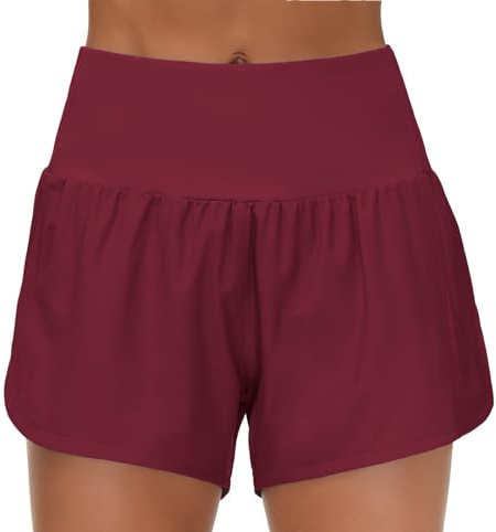 Generisch Short de course pour femme - Avec fentes latérales - Léger et respirant - Pour le fitness et le yoga