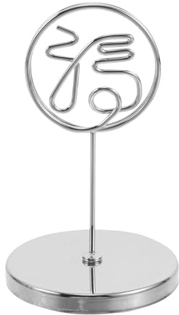CIMAXIC Portatarjetas de Mesa para Bodas: Soporte metálico para números de Mesa - Portatarjetas con Clip - Soporte para Carteles con Fotos para centros de de Eventos, Plata para Bodas