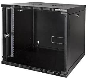 LogiLink W09A54B ECO Wandschrank 9HE (560mm Tiefe), Flat Pack (unmontiert), 48,26 cm (19 Zoll) schwarz