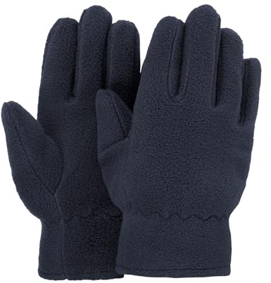 Adventure Togs Kids Gloves Micro Fleece Thermal Winter, Navy, 9-12 Years