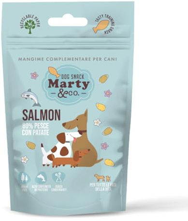 Marty & Co - Snack cani, biscotto per cane, ideale per premiare o addrestrare (Snack al Salmone)