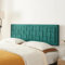 [en.casa] Wandpaneel Tervo Kopfteil gepolstert für Bett 140 cm Polsterpaneel Wandpolster mit Samtbezug Kopfende Bettkopfteil 140 x 50 cm Grün