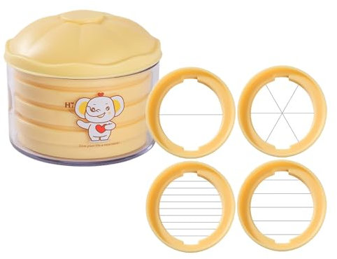 Krmoau Cortador de Huevos - 4 en 1 Cortador de Fresas | Picador Manual y Rallador para Alimentos Tomate Cebolla Patata Queso Uvas Cocina Hogar