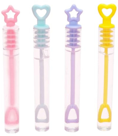 Fydun Juego de 48 Varitas de Burbujas para – Mini Sopladores de Burbujas Coloridos para Edades de 4 a 6 Años – Tubos de de Plástico Seguros para Fiestas, Bodas y Diversión Al Aire