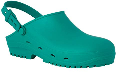 REPOSA MAX - Zuecos Sanitarios Mujer y Hombre en Goma con Suela Antideslizante SRC, Zuecos Enfermera Anatómicos con Correa Ajustable, Zapatos Sanitarios Esterilizables Antishock Transpirables Ligeros