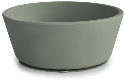 Mushie Silicone Suction Bowl, Non-Slip Suction Bowl for Babies & Toddlers, Material: Food Grade Silicone, Dishwasher & Microwave Safe (Dried Thyme)
