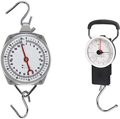 Kerbl Zeigerschnellwaage 50kg & Samsonite Global Travel Accessories - Manuelle Gepäckwaage, 16 cm, Schwarz