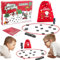 Jastown Magnetic Chess Game Tragbares Schachbrett für Familientreffen Magnetisches Stein-Brettspiel Kampfschach Partyzubehör Tisch-Magnetspiel Reisen Schach Magnetisch für Kinder Und Erwachsene