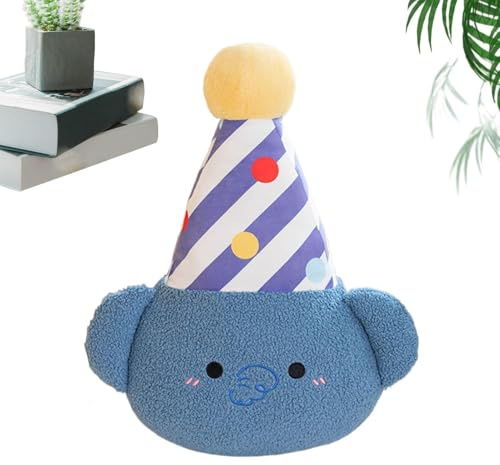 JIEBWCHA Cojín para animales de peluche, animal de peluche para cojines de peluche - Peluche de peluche, simpático cojín de peluche, suave cojín de tiro, peluche que abraza el cojín para