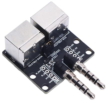 Generic Interfaz de Modos Digitales Integrada Tarjeta de Sonido USB Compacta para Radioaficionado FT8 FT4 JS8Call RTTY SSTV APRS, Interfaz Todo en para OS X, ABS 53x23x14mm