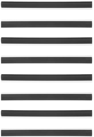 Abaodam 8pcs Dustpan Rubber Edge Replacement Strips 26cm Soft Black Rubber Lip Accessories for Household Cleaning Tools Sturdy Dustpan Parts for Home and Office Use