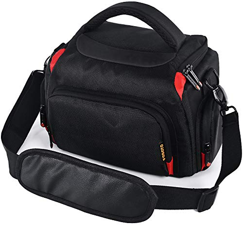 FOSOTO DSLR-Kameratasche Fototasche für Spiegelreflexkameras kompatibel mit Canon EOS 250D 4000D 2000D, Nikon D3500 D3400 D5600 D750, Panasonic LUMIX FZ82 FZ72 Camera Bag für Systemkamera