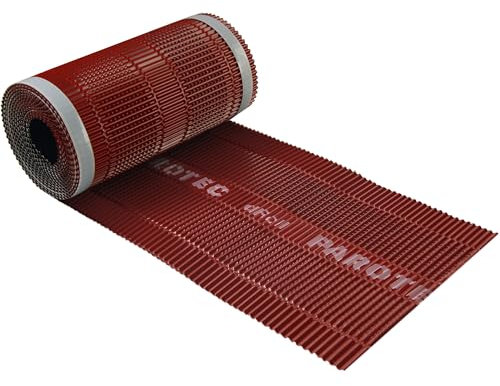 Parotec 30 cm x 5 m – Rouge RAL 3011, bande de haute qualité pour faitage et raccords, idéale pour l'étanchéité et la ventilation des toitures