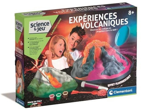 Science & Jeu - Expériences Volcaniques - Kit Torche UV et Néon - 8 Ans+