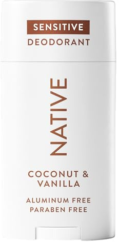 Native Sensitive Deodorant Contains Naturally Derived Ingredients, 72 Hour Odor Control | Deodorant for Women & Men, Aluminum Free with Baking Soda, Coconut Oil and Shea Butter, Coconut & Vanilla