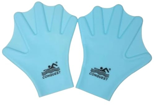 TATACLEA Guantes de natación para adultos y niños, aletas de mano de silicona, guantes de entrenamiento de natación unisex, diseño universal de malla de pato, para entrenamiento y buceo, talla S,