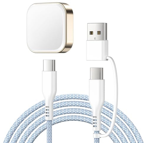 LVFAN Ladegerät für Samsung Galaxy Watch 8, Tragbares Schnellladekabel Geflochtenes Nylonkabel, Abnehmbares Ladegerät für Samsung Galaxy Watch 8/8 Classic/7/Ultra/6/6 Classic/5 Pro/5/4/3