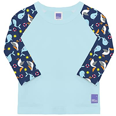 Bambino Mio, T-shirt anti-uv bébé, pour bébés et tout-petits, longues manches, protection solaire, UPF40+, marin, l (1-2 ans)