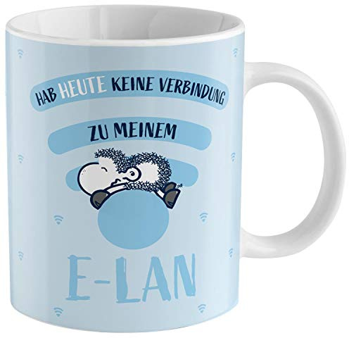 Sheepworld Zaubertasse mit Motiv E-LAN| Motiv-Wechsel-Tasse, Porzellan, 35 cl, Tasse mit Spruch, Geschenkbox | Geschenk lustig, Überraschung | 47062